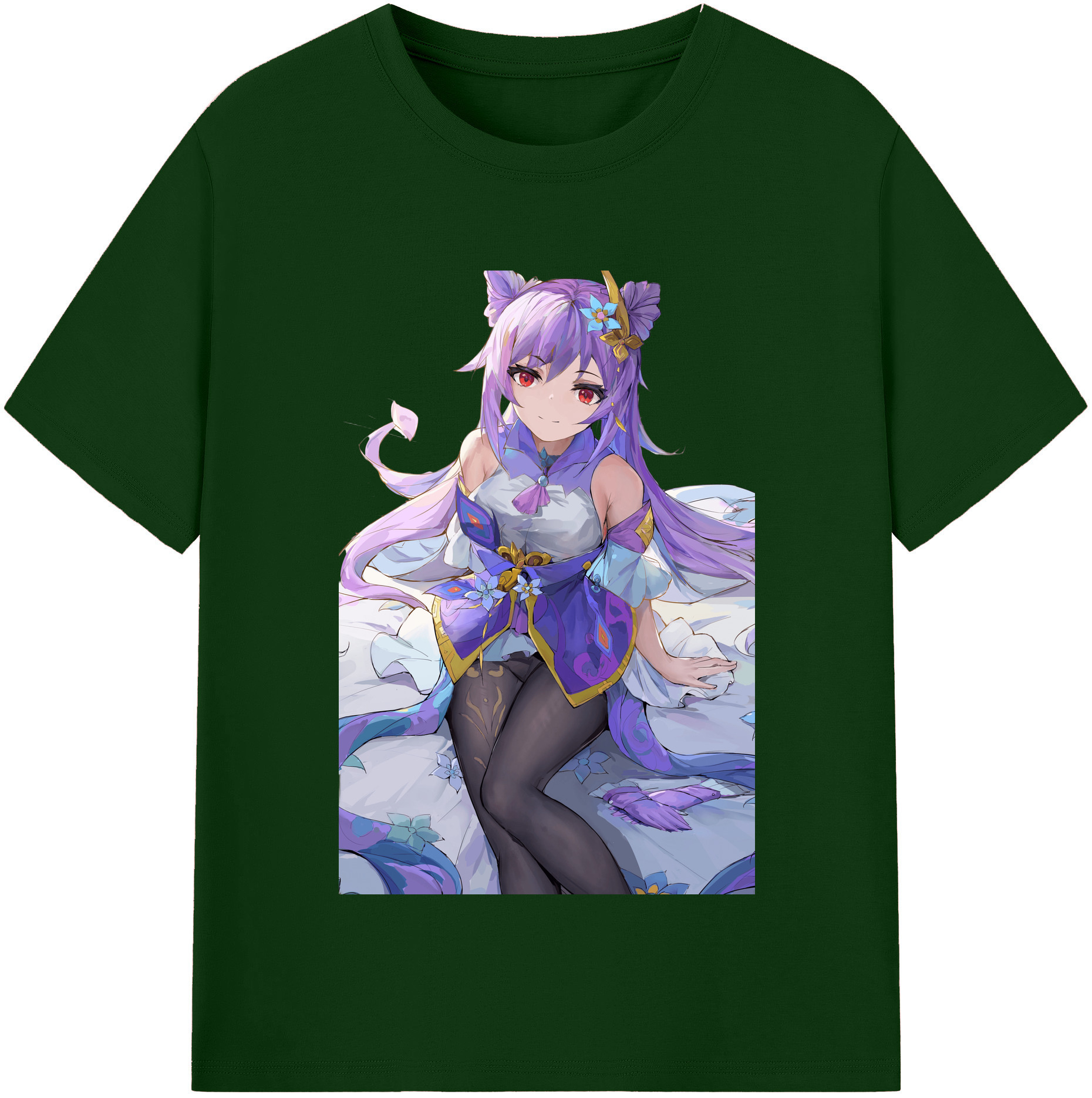 げんし神 刻晴 こくせい genshin Kokusei 綿100％半袖Tシャツ（フロントプリント）